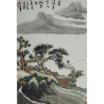 李宗伟国画山水水木清华宜人字画之家