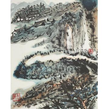 李宗伟国画山水山村字画之家