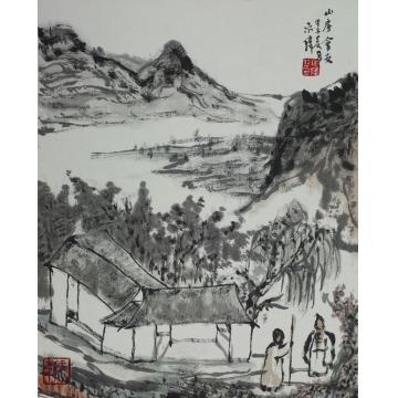 李宗伟国画山水山房会友字画之家