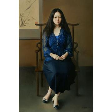 邸可新国画人物《兰香》字画之家