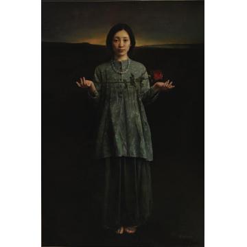 邸可新国画人物《但丁的玫瑰》字画之家