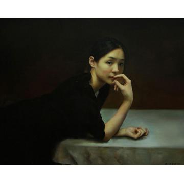 邸可新国画人物《佳人》字画之家