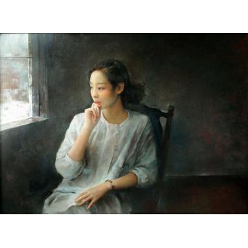 邸可新国画人物《往事》字画之家