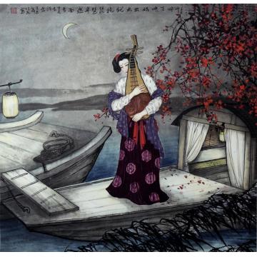 夏培民国画人物琵琶行字画之家
