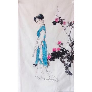 夏培民国画人物晴雯字画之家