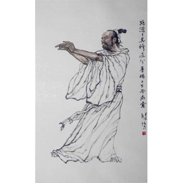夏培民国画人物屈原字画之家
