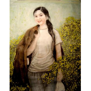 夏培民国画人物女儿字画之家