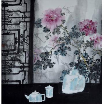 夏培民国画花鸟牡丹字画之家