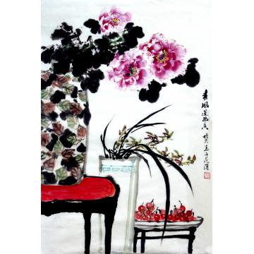 夏培民国画花鸟春风送幽香字画之家