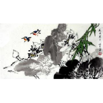夏培民国画花鸟花中君子字画之家