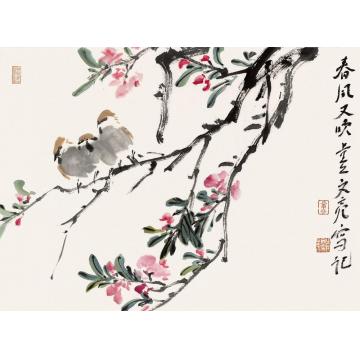 李文亮国画花鸟信笔遣兴字画之家