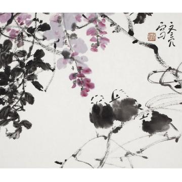 李文亮国画花鸟信笔遣兴字画之家