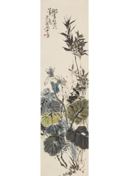 陈昭国画花鸟拟宾虹老人笔意字画之家