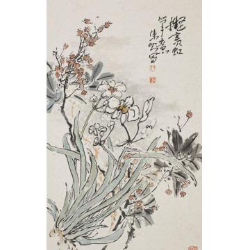 陈昭国画花鸟水仙图字画之家