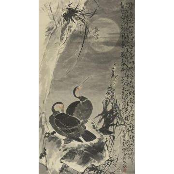 陈昭国画花鸟月下字画之家