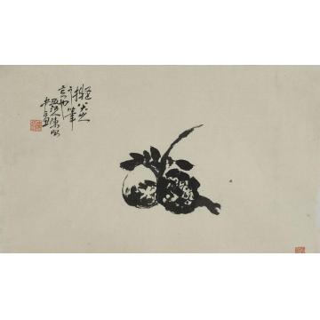 陈昭国画花鸟拟八大山人石榴图字画之家