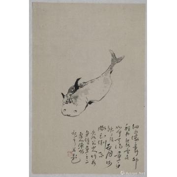 陈昭国画花鸟仿八大诗意图字画之家