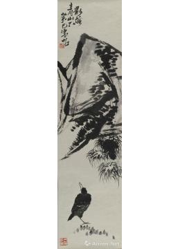 陈昭国画花鸟影落青山下字画之家