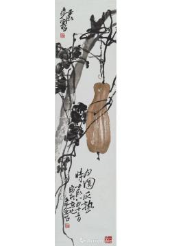 陈昭国画花鸟瓜熟月圆图字画之家