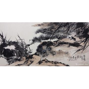 陈昭国画花鸟荷塘诗意字画之家
