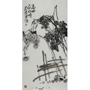 陈昭国画花鸟高风在秋时图轴字画之家