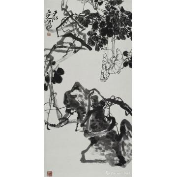 陈昭国画花鸟巨花马兜图轴字画之家