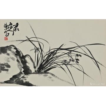 陈昭国画花鸟兰石图字画之家