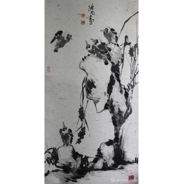 陈昭国画花鸟《寒鸦图》字画之家