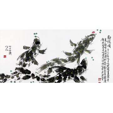 吴建堂国画花鸟欢悦图字画之家
