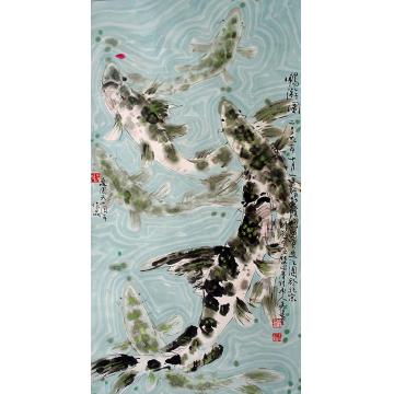 吴建堂国画花鸟畅游图字画之家
