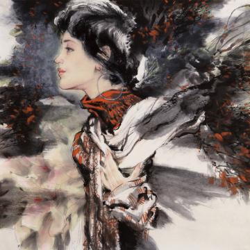 蒙复旦国画人物人物小品字画之家