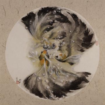 蒙复旦国画花鸟扇面字画之家