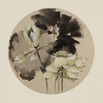 蒙复旦国画花鸟扇面字画之家