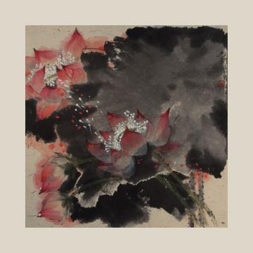 蒙复旦国画花鸟扇面字画之家