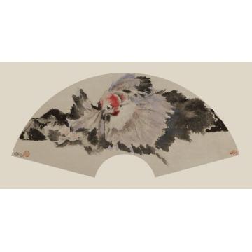 蒙复旦国画花鸟扇面字画之家