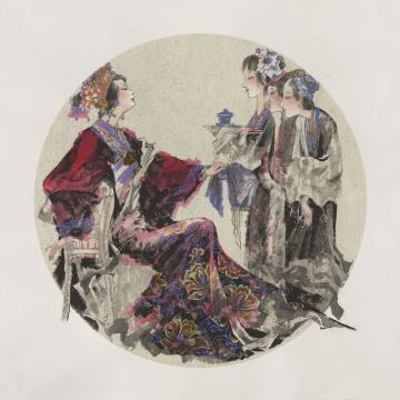蒙复旦国画人物红楼梦系列之一字画之家