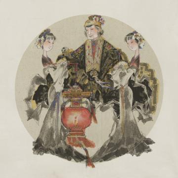 蒙复旦国画人物红楼梦系列之三字画之家