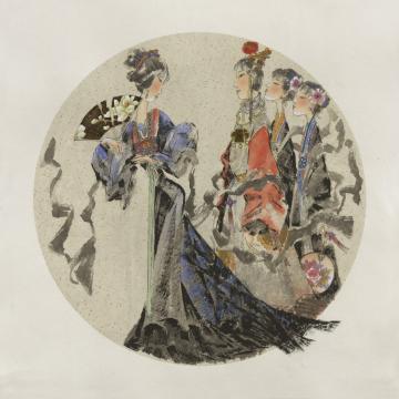 蒙复旦国画人物红楼梦系列之四字画之家
