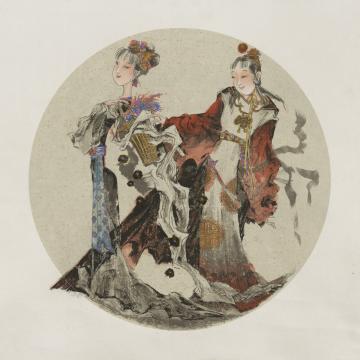 蒙复旦国画人物红楼梦系列之五字画之家