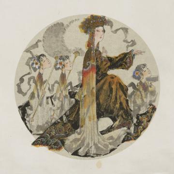 蒙复旦国画人物红楼梦系列之七字画之家