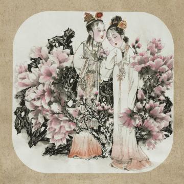 蒙复旦国画人物红楼梦系列之八字画之家