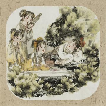 蒙复旦国画人物红楼梦系列之九字画之家
