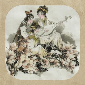 蒙复旦国画花鸟红楼梦系列之十字画之家
