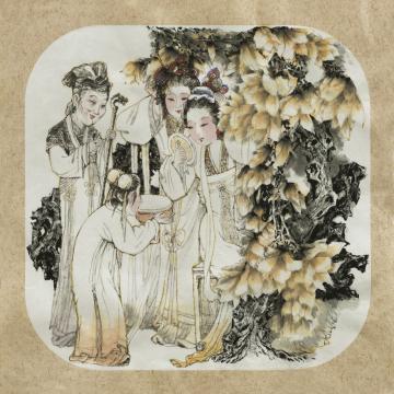 蒙复旦国画人物红楼梦系列之十一字画之家