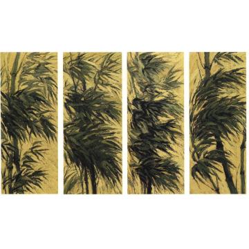 张振宇国画花鸟竹子四聯屏字画之家
