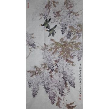 张建明国画花鸟东风拂来满眼春字画之家