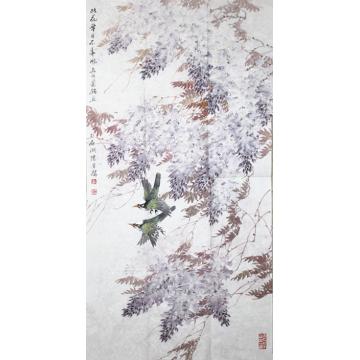 张建明国画花鸟此花无日不春风字画之家