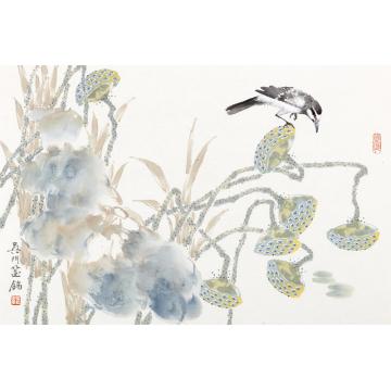 张建明国画花鸟《一一清子新》字画之家