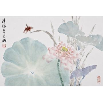 张建明国画花鸟《清趣》字画之家