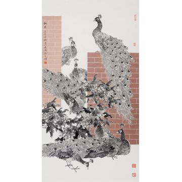 张建明国画花鸟《新晴》字画之家
